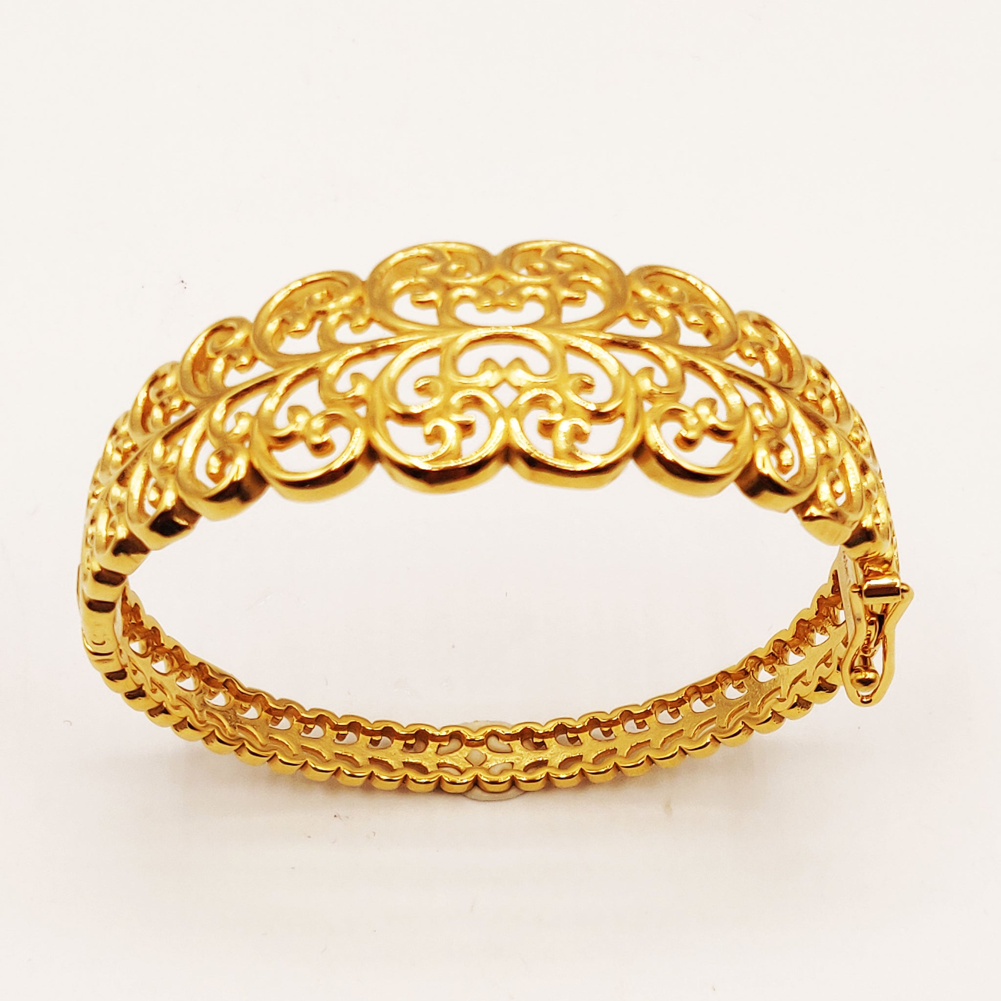 Bracelet Rigide Motifs Orientaux Vagues Luxe