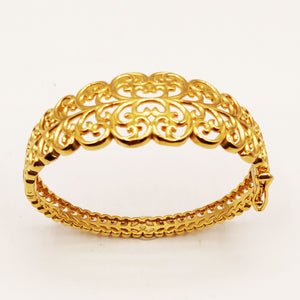 Bracelet Rigide Motifs Orientaux Vagues Luxe