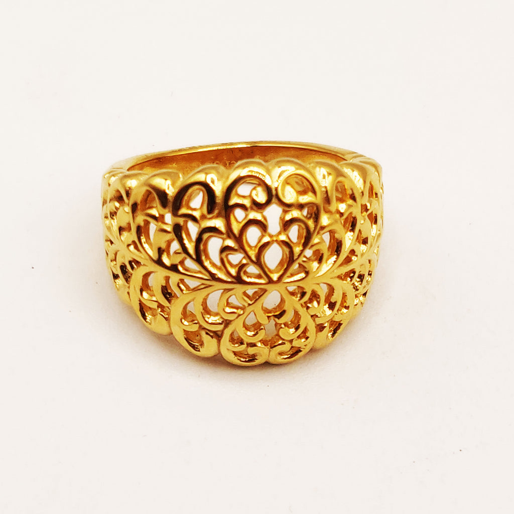 Bague Motifs Orientaux Vagues Luxe