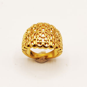 Bague Motifs Orientaux Vagues Luxe