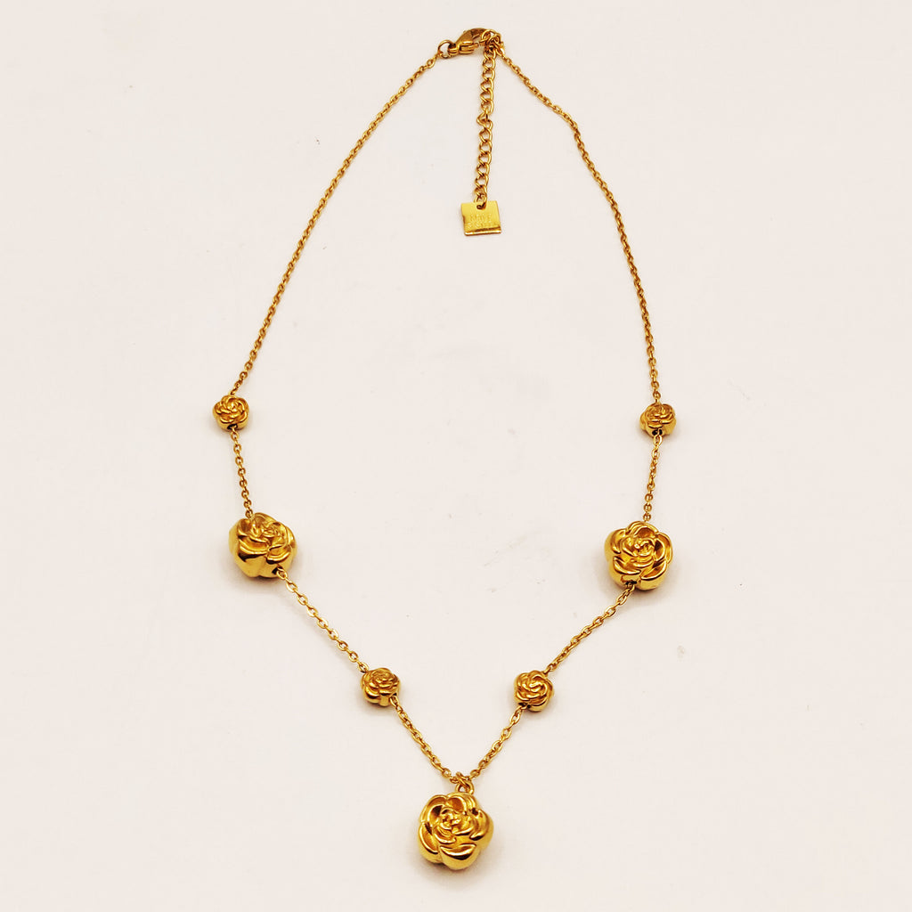 Collier Multi Fleurs Bombées Luxe