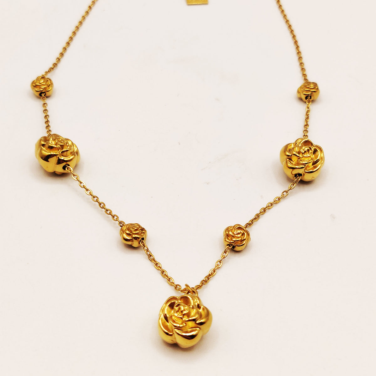 Collier Multi Fleurs Bombées Luxe
