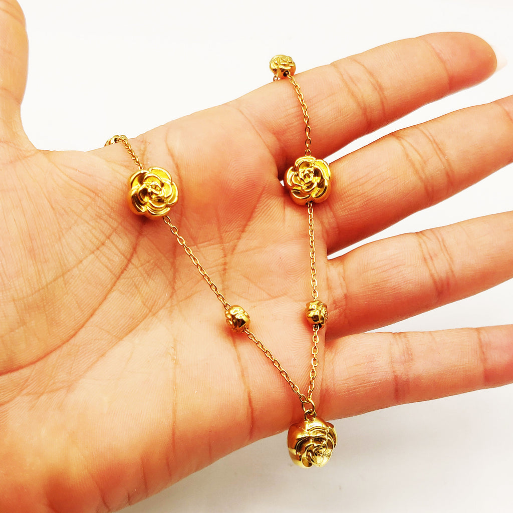 Collier Multi Fleurs Bombées Luxe