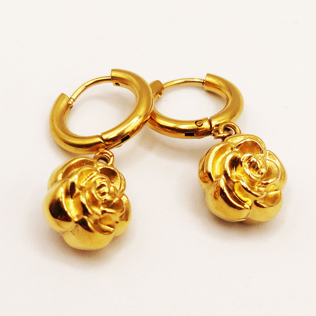 Boucles d'oreilles Multi Fleurs Bombées Luxe