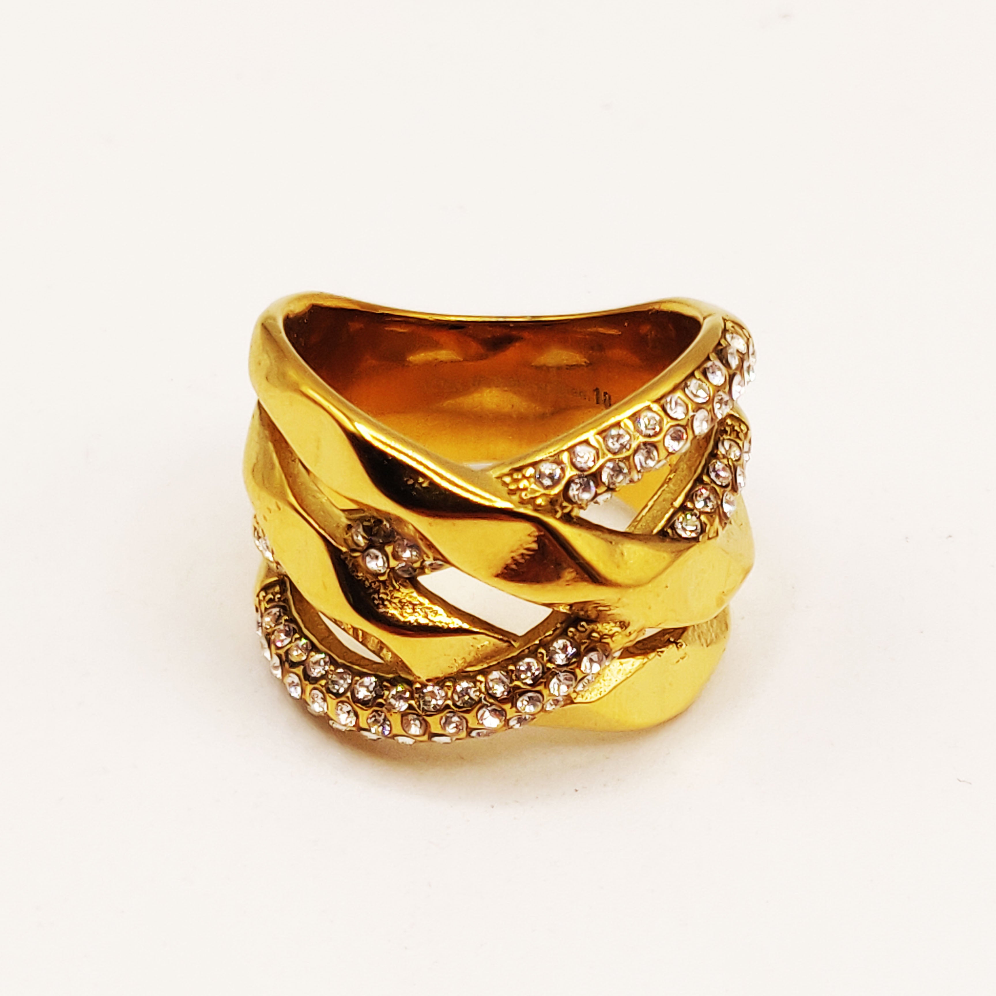 Bague Lignes Croisées Luxe