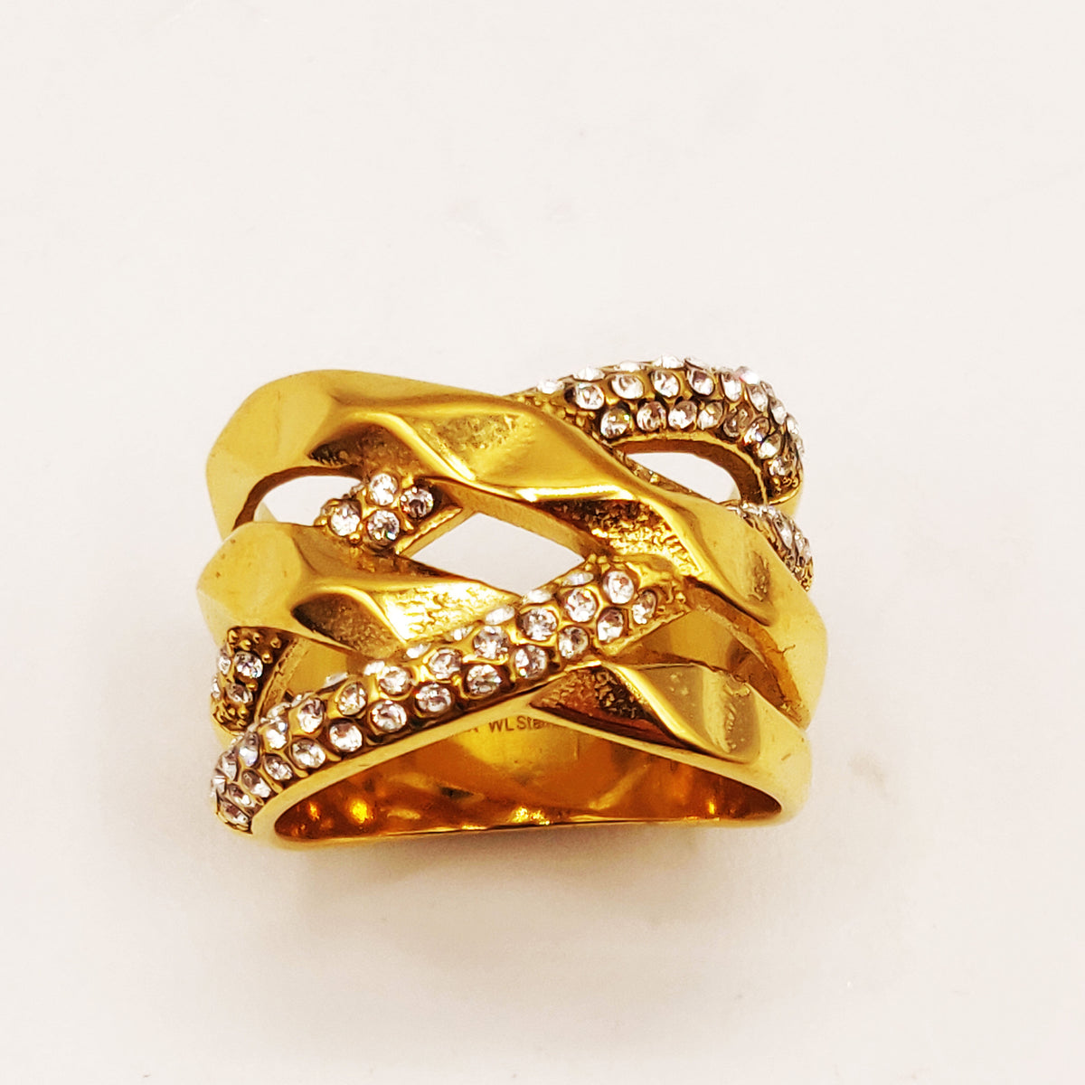 Bague Lignes Croisées Luxe