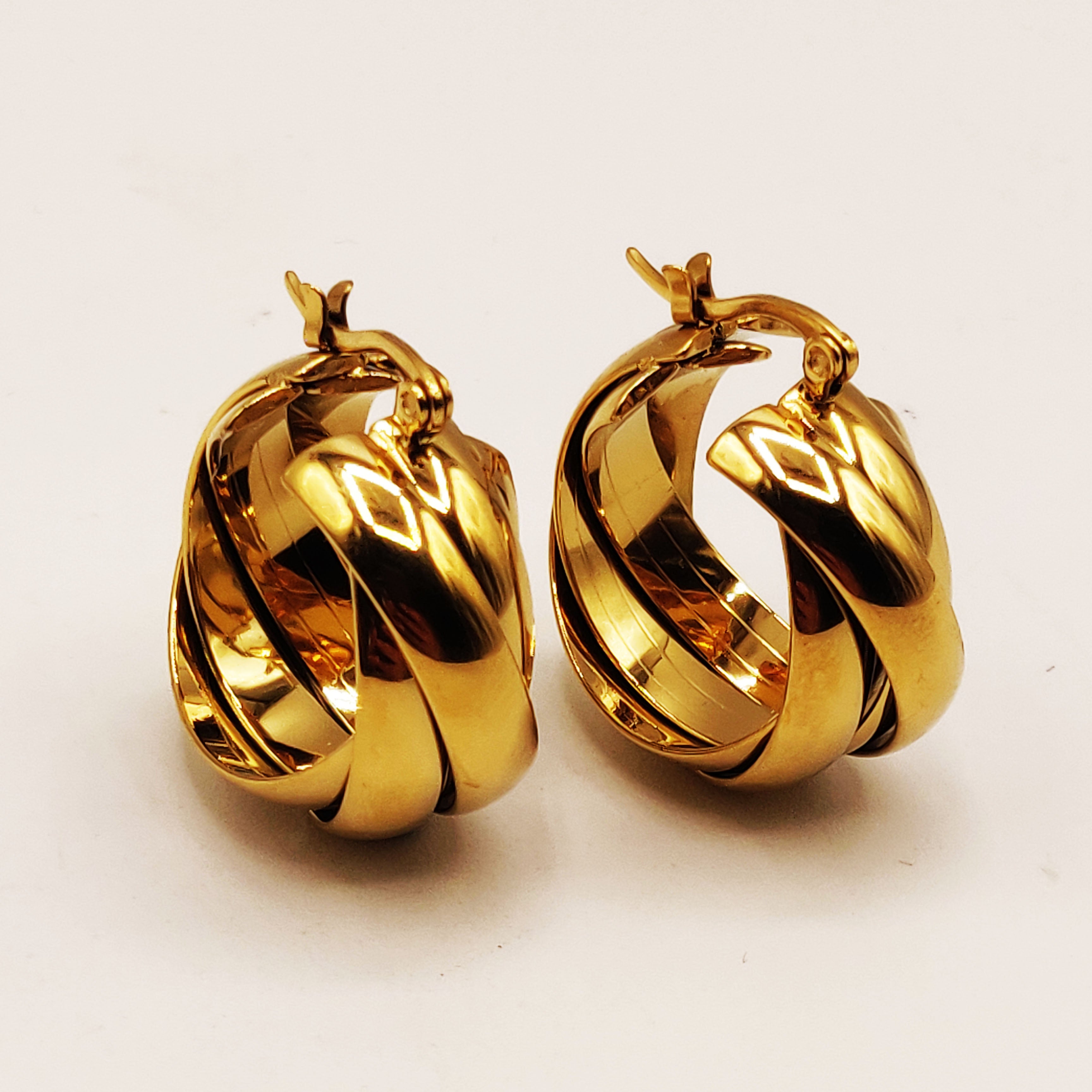 Boucles d'oreilles Lignes Croisées Luxe