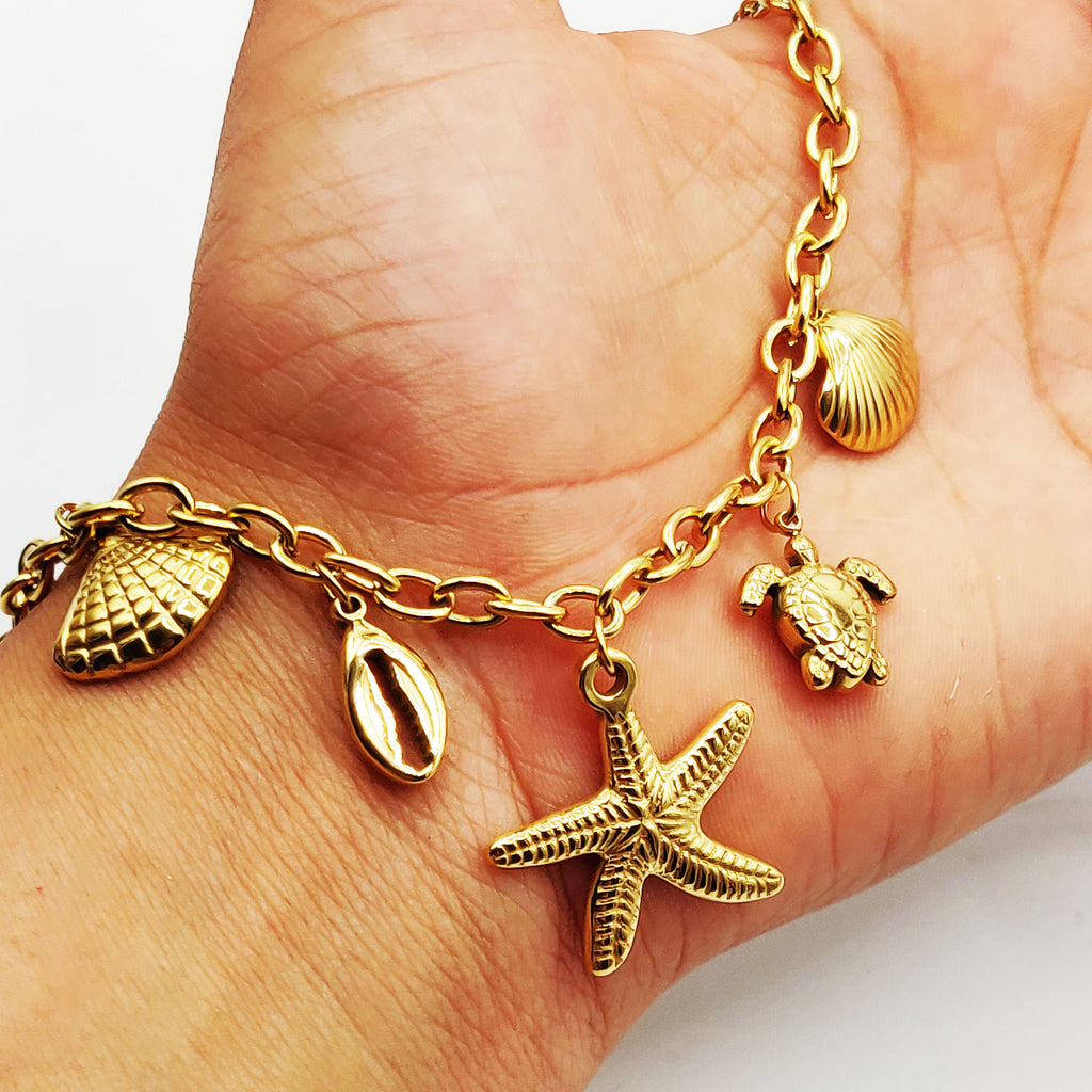Bracelet Chaîne Bibelots Plage Luxe