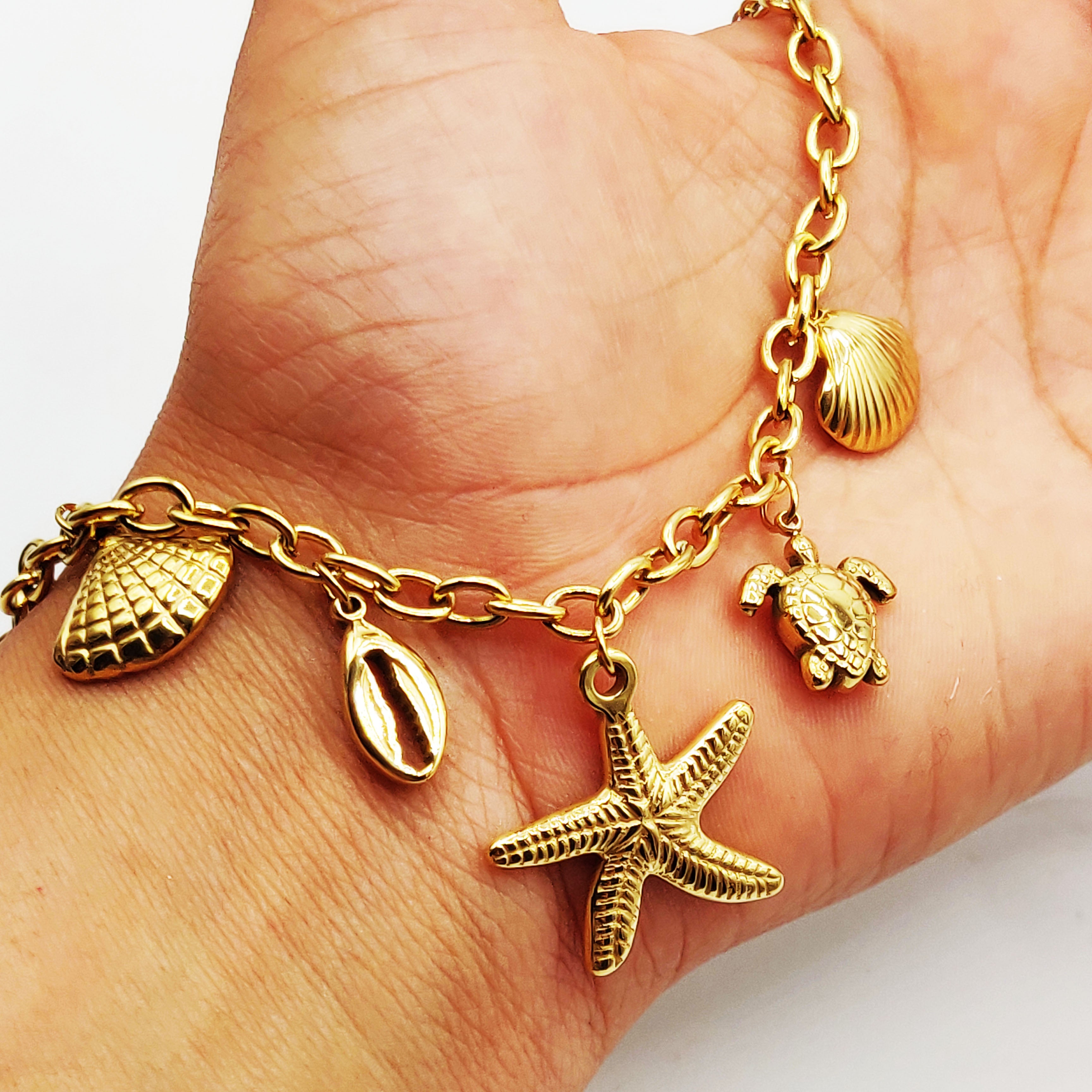 Bracelet Chaîne Bibelots Plage Luxe