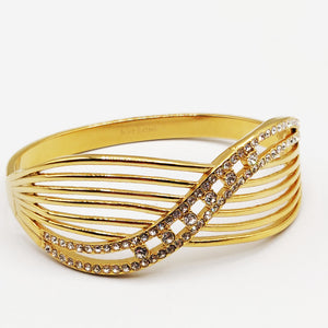 Bracelet Rigide Sublime Vague de Cristaux Luxe