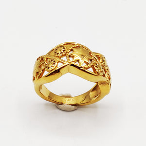 Bague Torsade Motifs Orientaux Étoilés Luxe