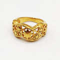 Bague Torsade Motifs Orientaux Étoilés Luxe