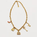 Collier Chaîne Bibelots Sac Cristaux Luxe
