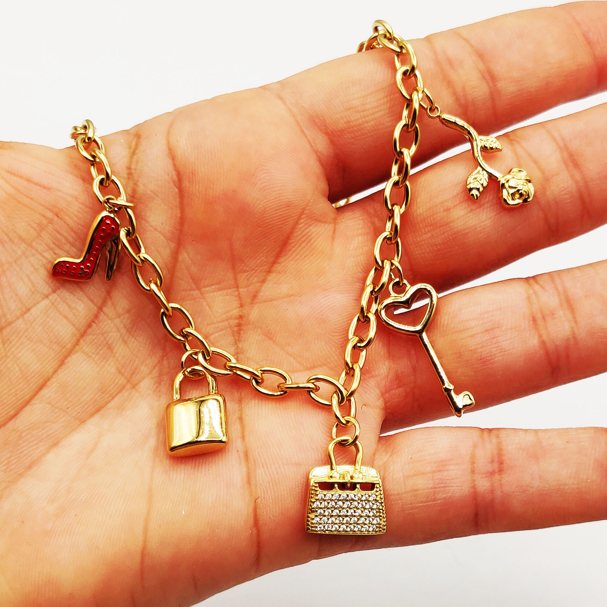 Collier Chaîne Bibelots Sac Cristaux Luxe