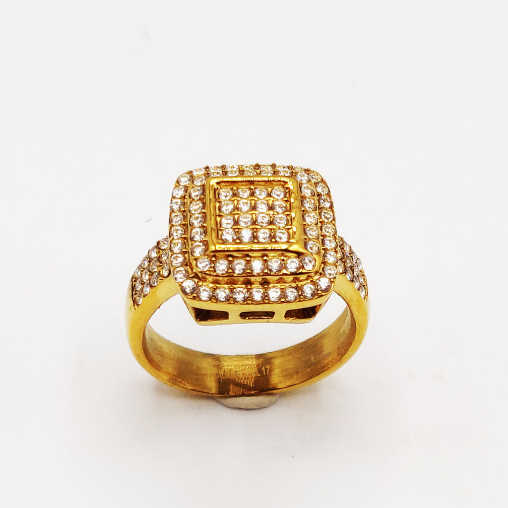 Bague Triple Carrés Full Cristaux Luxe