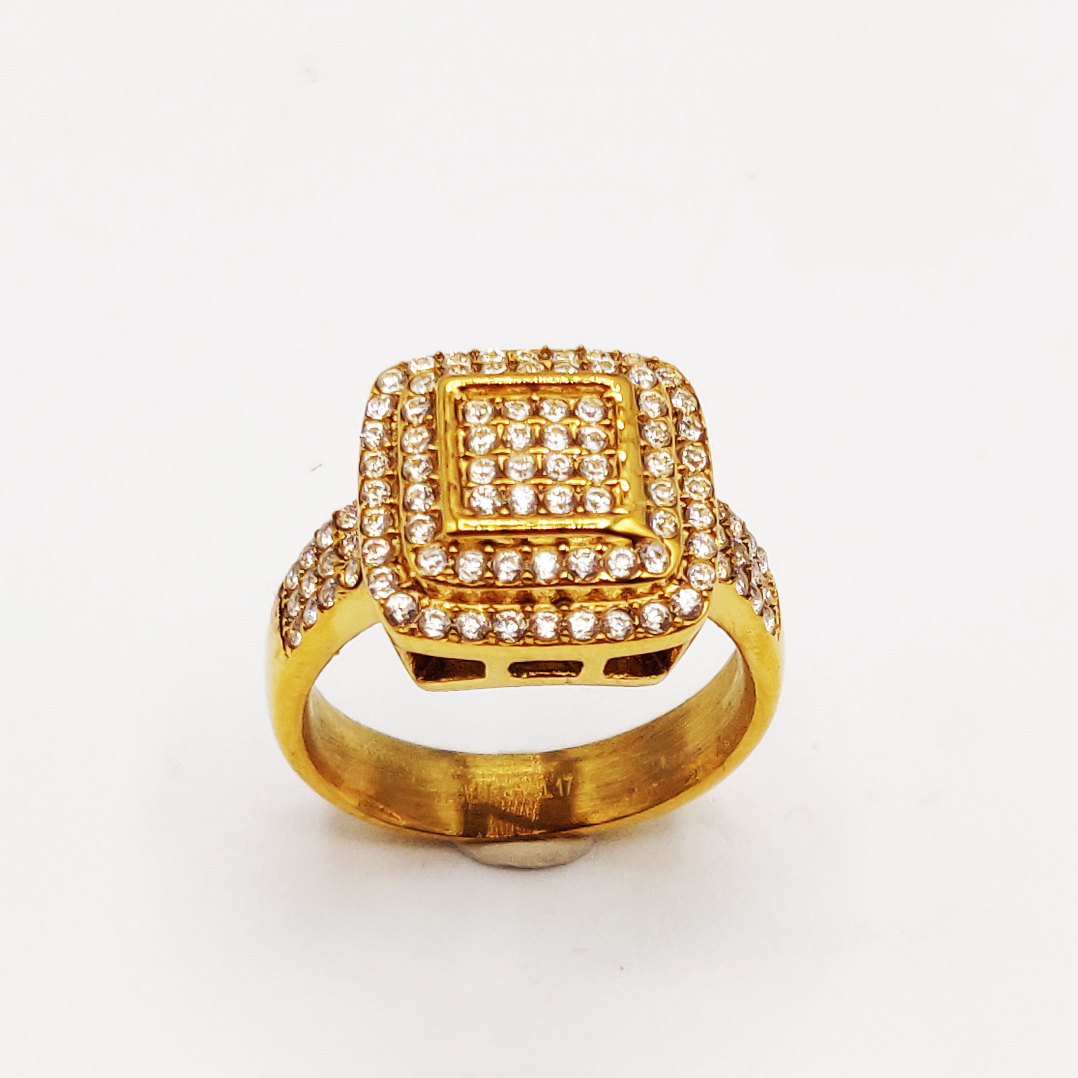 Bague Triple Carrés Full Cristaux Luxe