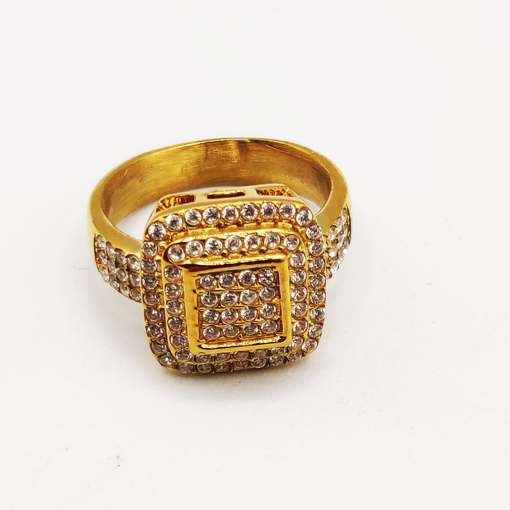 Bague Triple Carrés Full Cristaux Luxe