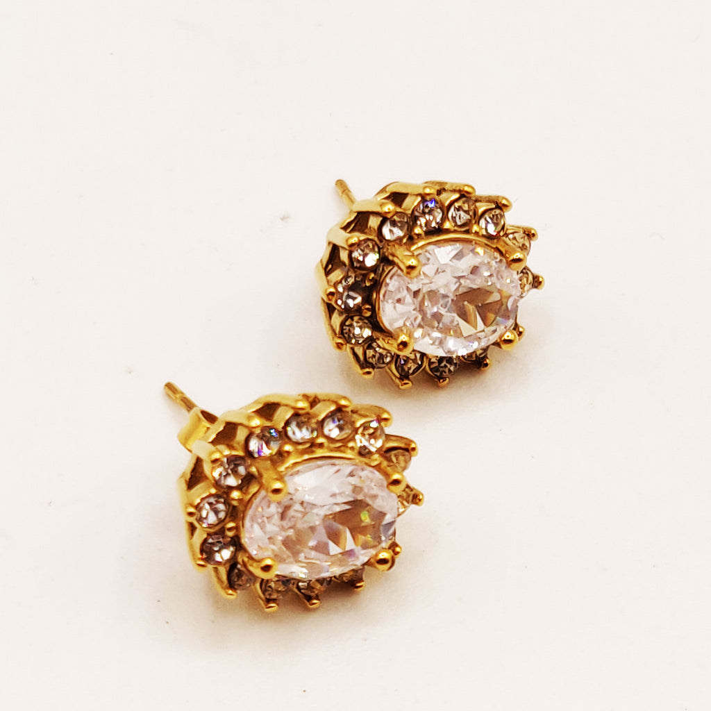 Boucles d'oreilles Soleil Tour Cristaux