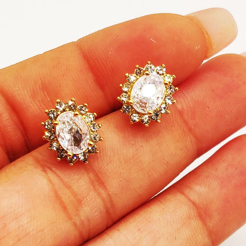 Boucles d'oreilles Soleil Tour Cristaux