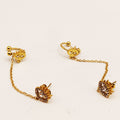 Boucles d'oreilles Chaîne Yeux Cristaux Luxe