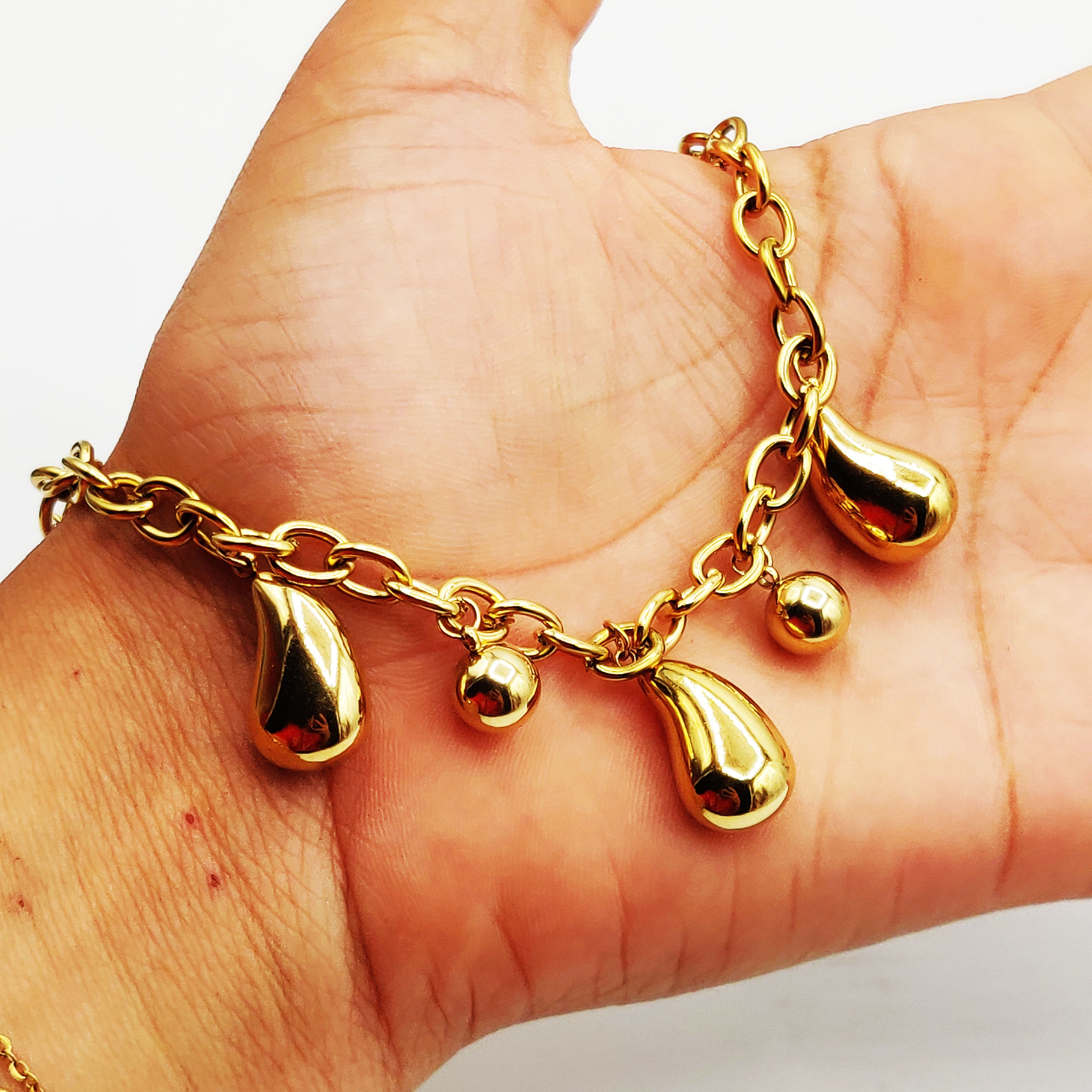 Bracelet Chaîne Bibelots Gouttes Luxe