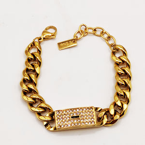 Bracelet Chaîne Monte Carlo Rectangle Noir Luxe