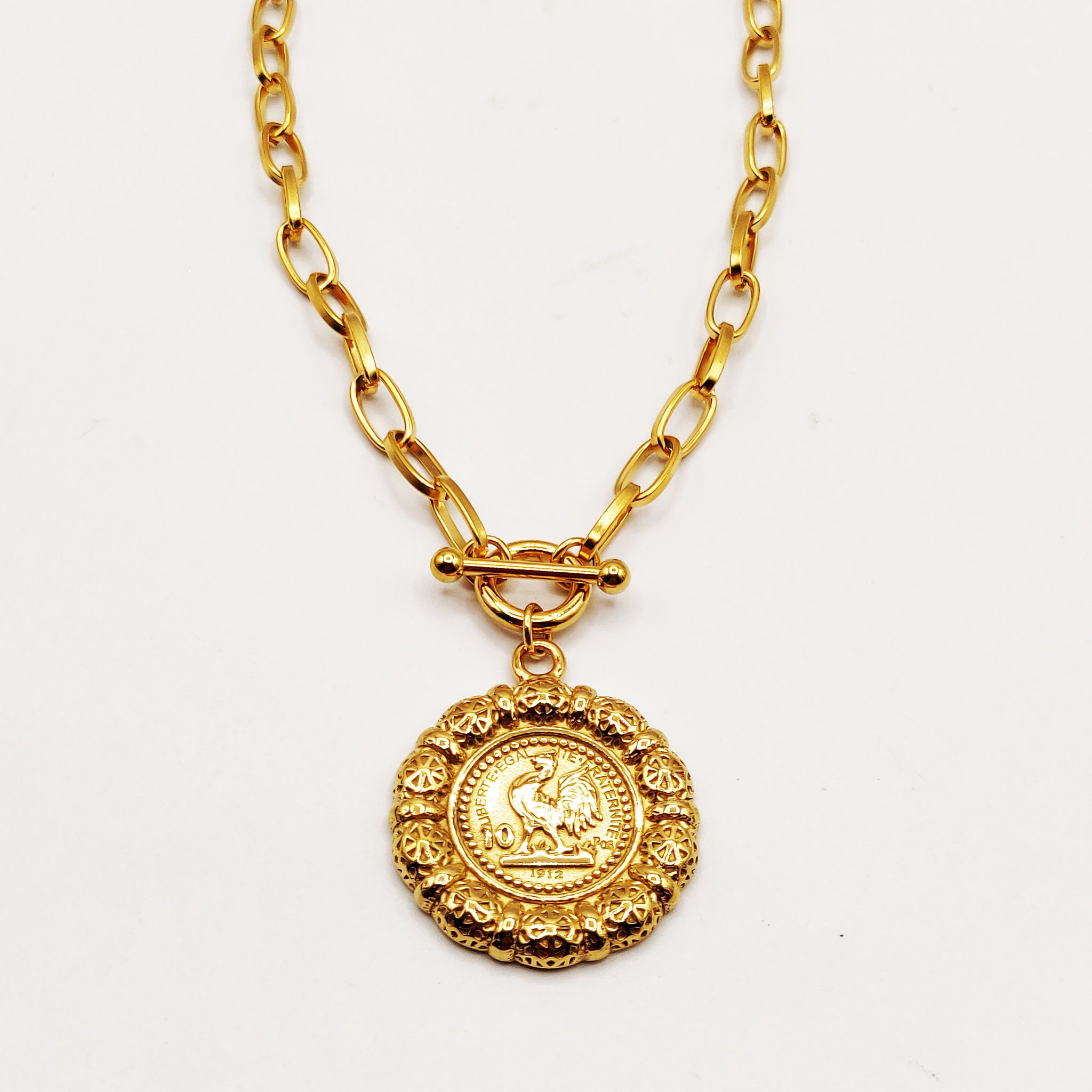 Collier Chaîne Louise Coq Tour Boules Orientales Luxe