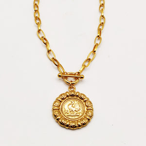 Collier Chaîne Louise Coq Tour Boules Orientales Luxe