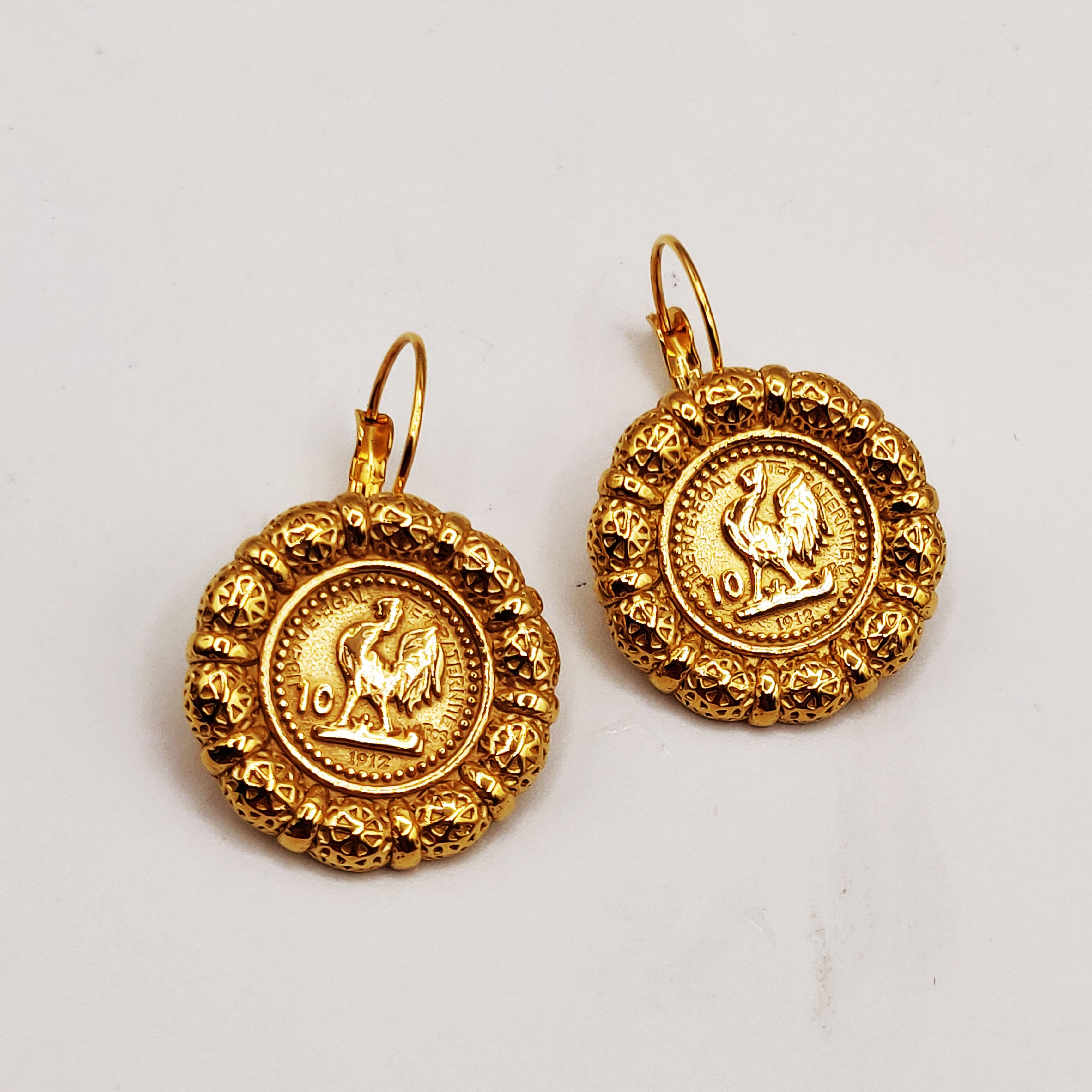 Boucles d'oreilles Chaîne Louise Coq Tour Boules Orientales Luxe