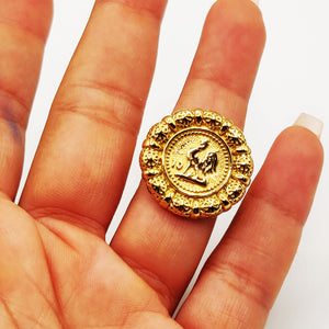 Bague Chaîne Louise Coq Tour Boules Orientales Luxe