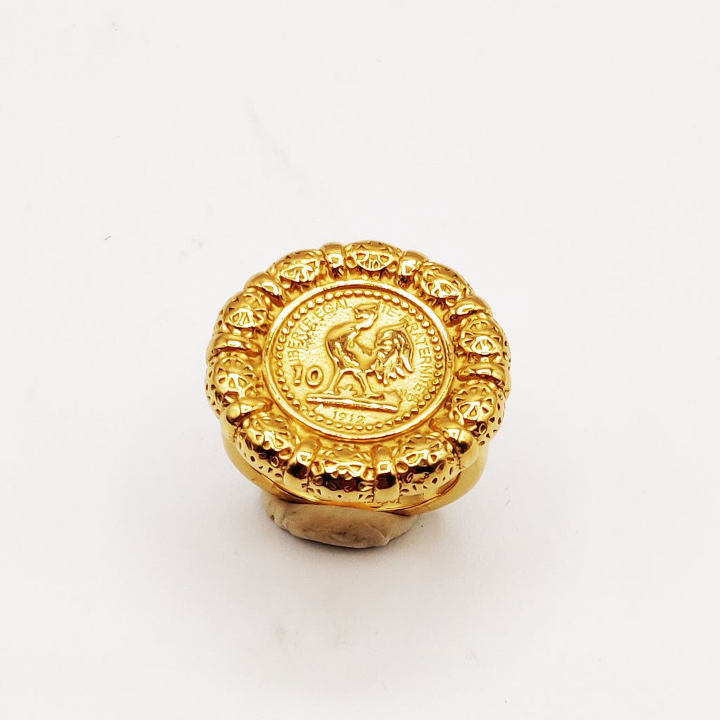 Bague Chaîne Louise Coq Tour Boules Orientales Luxe