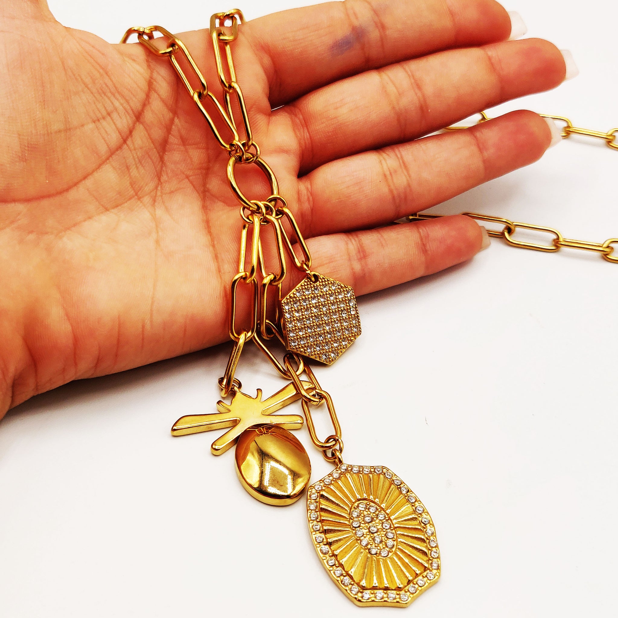 Collier / Sautoir Chaîne Pendentifs Premium Luxe