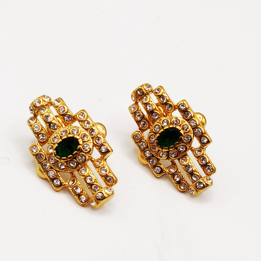 Boucles d'oreilles Beldi Pierre Verte Luxe