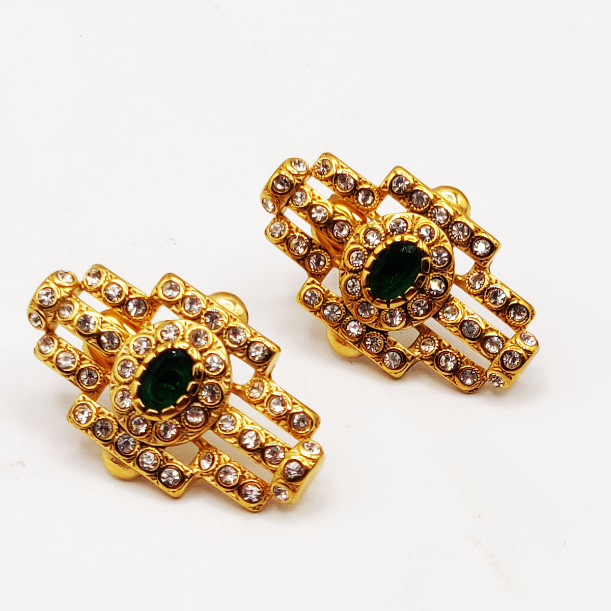 Boucles d'oreilles Beldi Pierre Verte Luxe