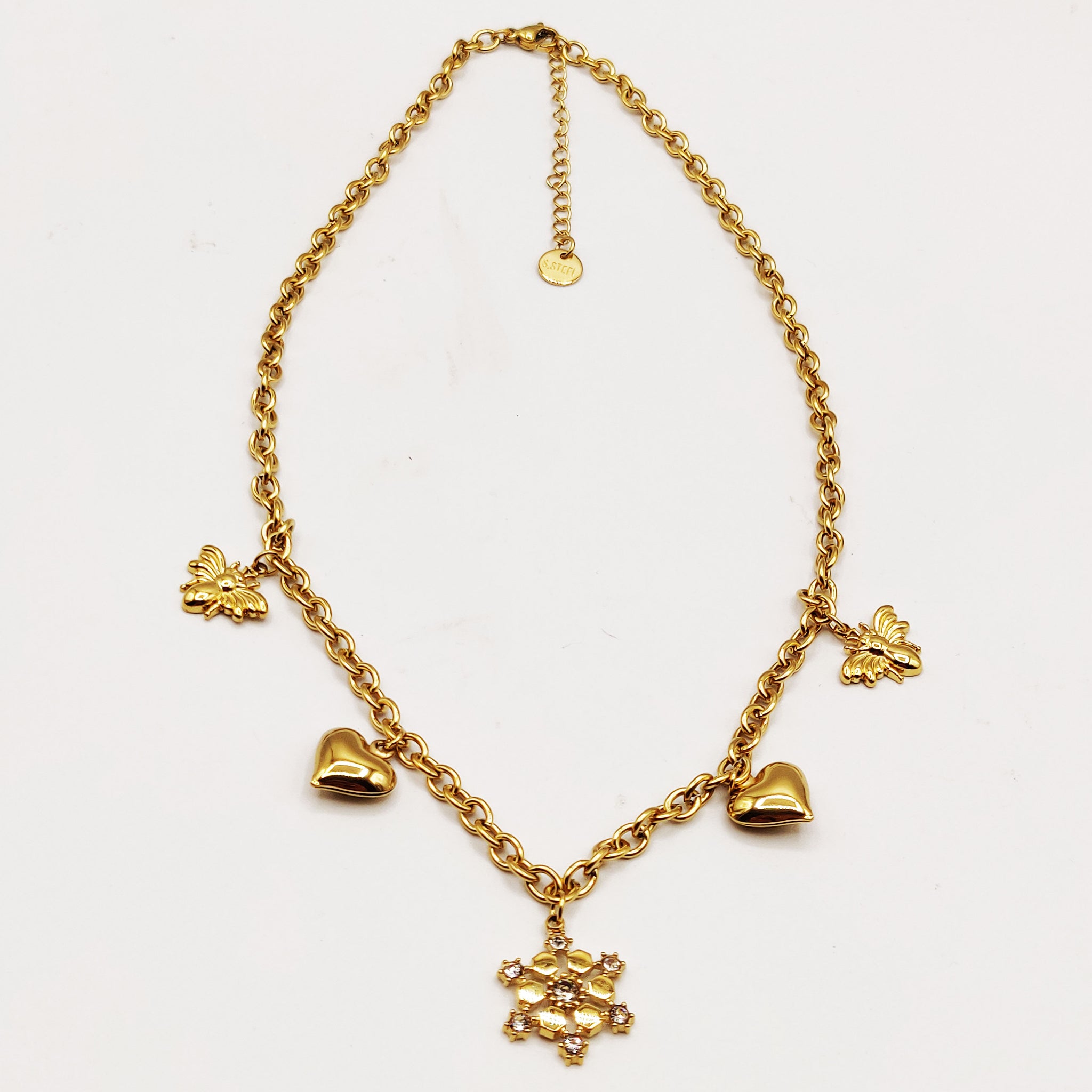 Collier Bibelots Flocon de Neige Cristaux Luxe