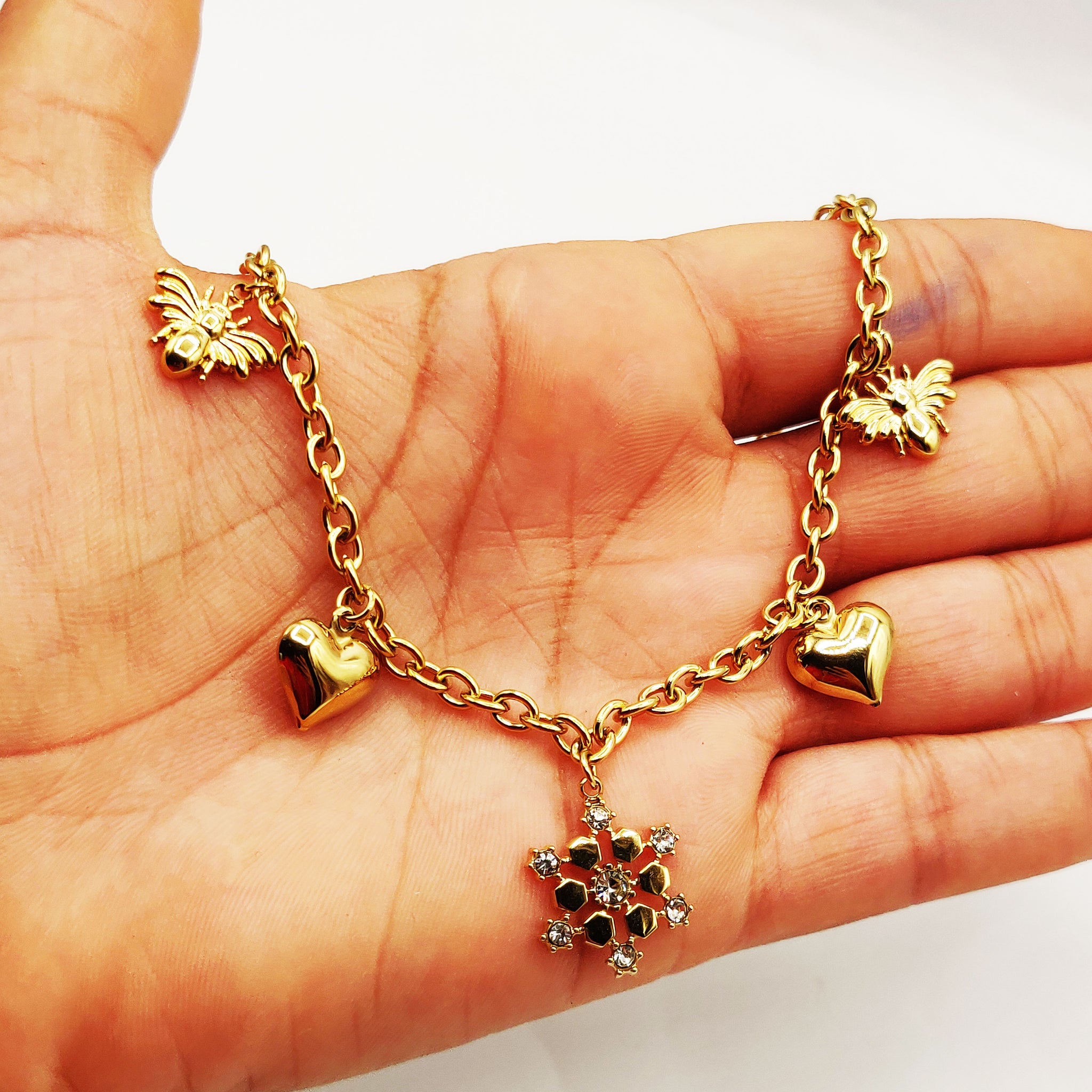 Collier Bibelots Flocon de Neige Cristaux Luxe