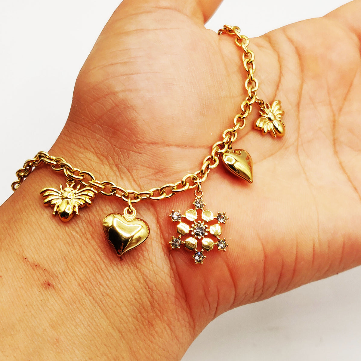 Bracelet Bibelots Flocon de Neige Cristaux Luxe