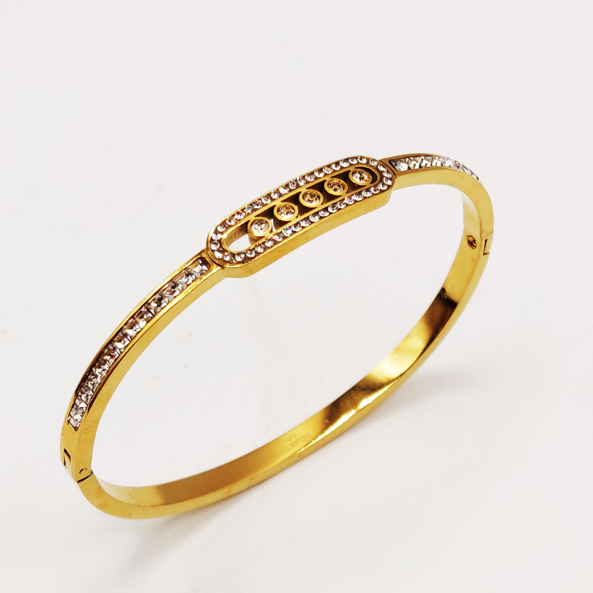 Bracelet Rigide Mexicain 5 Cristaux Luxe