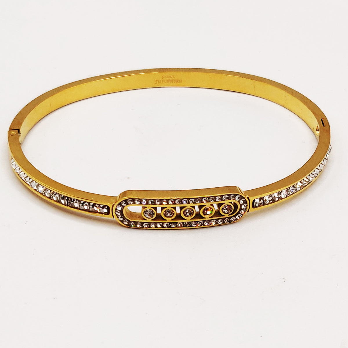Bracelet Rigide Mexicain 5 Cristaux Luxe