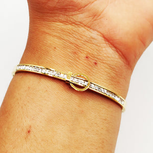 Bracelet Rigide Oméga Love Ligne Cristaux