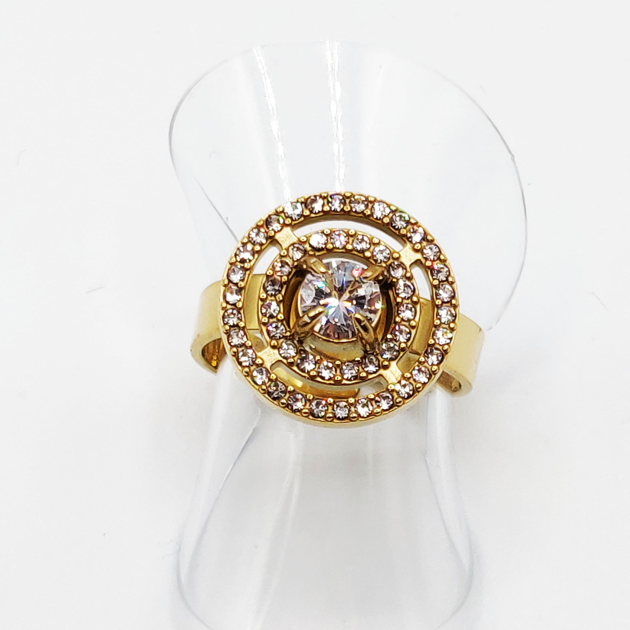 Bague Triple Cercles de Cristaux