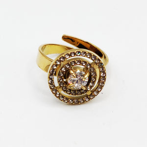 Bague Triple Cercles de Cristaux