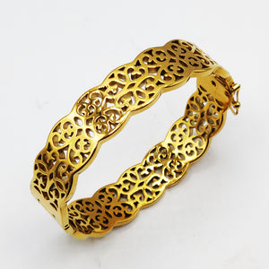 Bracelet Rigide Motifs Orientaux Coeurs Luxe