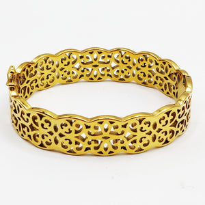 Bracelet Rigide Motifs Orientaux Coeurs Luxe