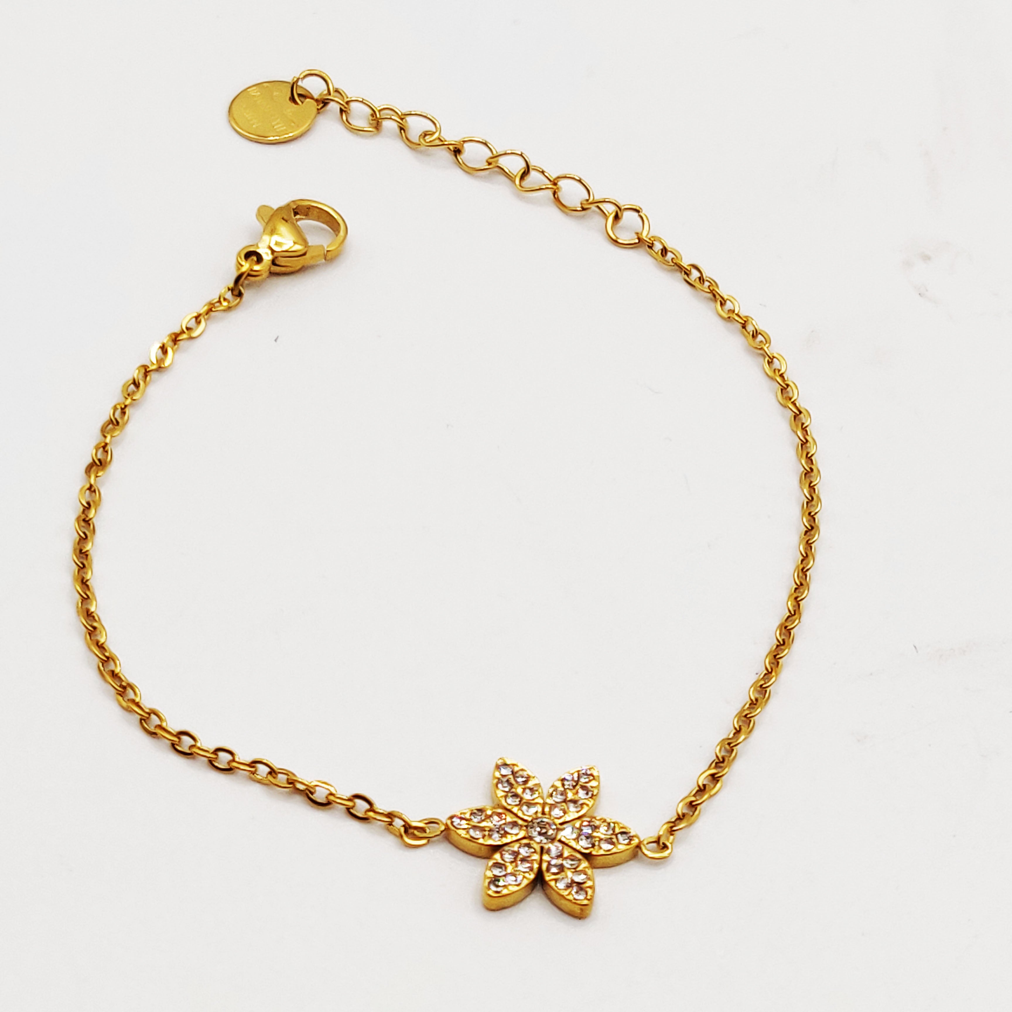 Bracelet Multi Fleurs et Cristaux