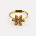 Bague Multi Fleurs et Cristaux