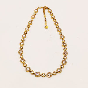 Collier Multi Cercles Cristaux Tour Cristaux Luxe