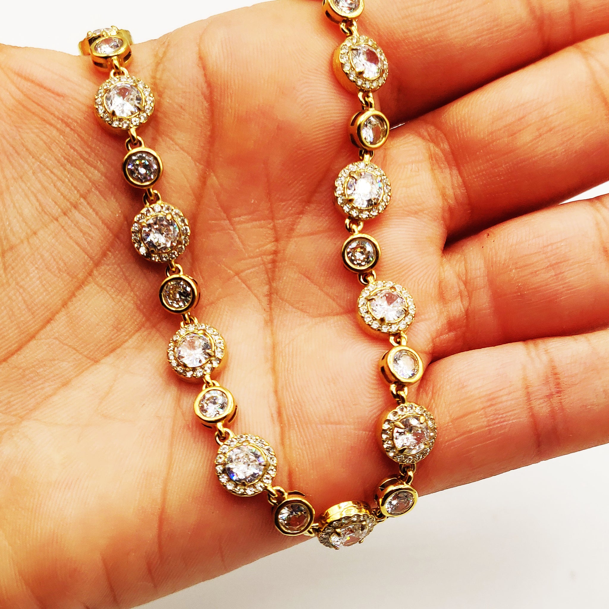 Collier Multi Cercles Cristaux Tour Cristaux Luxe