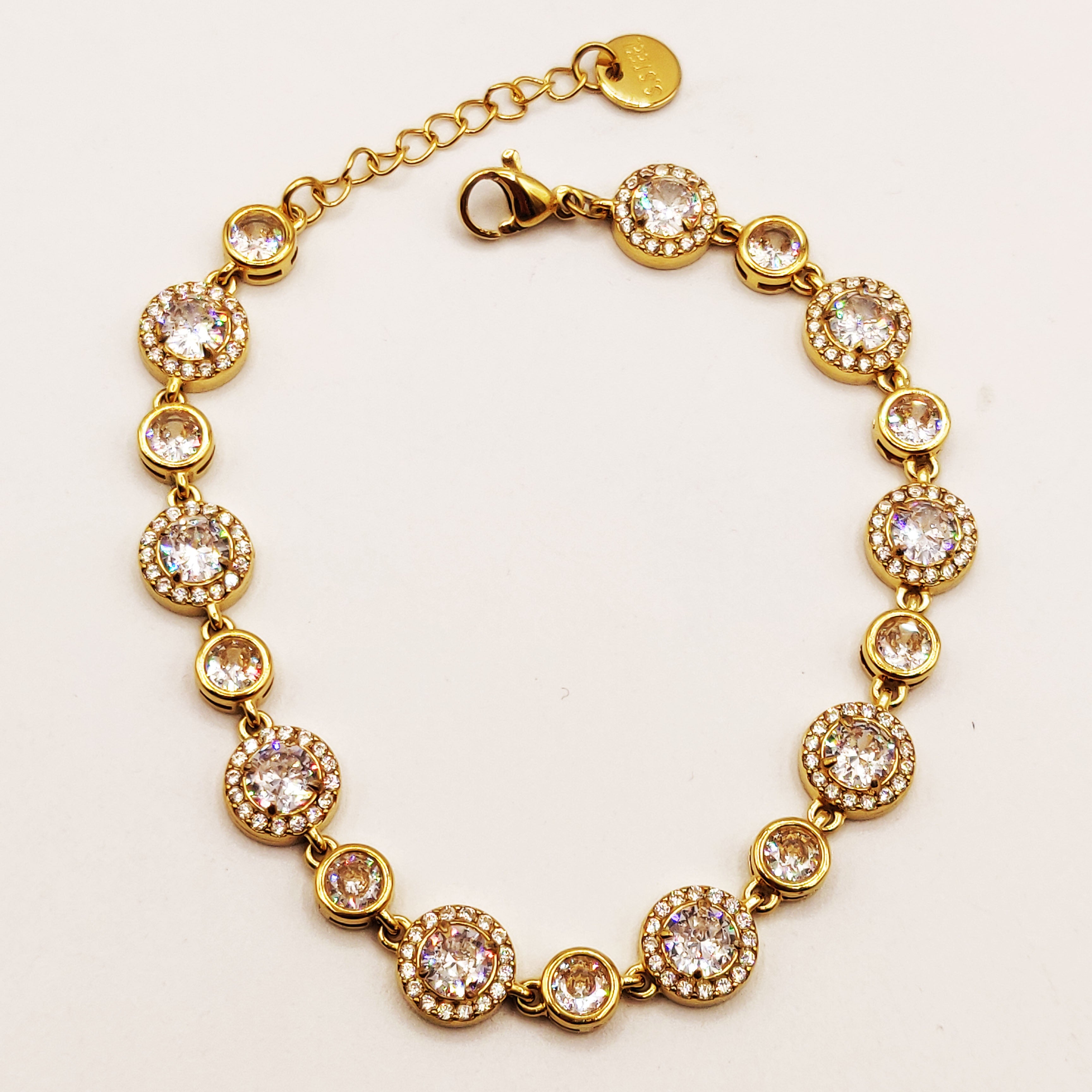 Bracelet Multi Cercles Cristaux Tour Cristaux Luxe