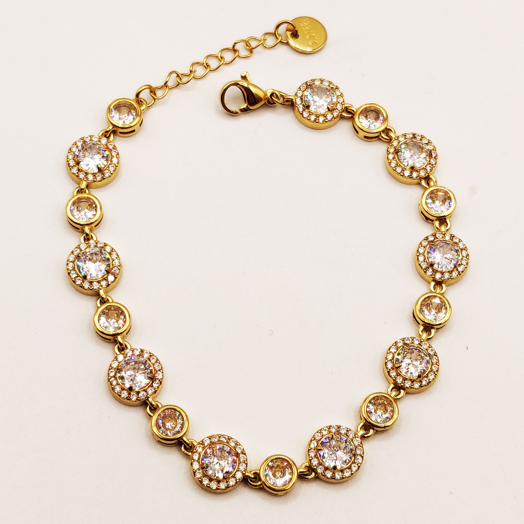 Bracelet Multi Cercles Cristaux Tour Cristaux Luxe